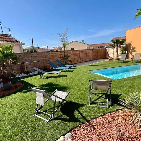 Ensemble Et Piscine Proche Сasa de vacaciones Valras-Plage