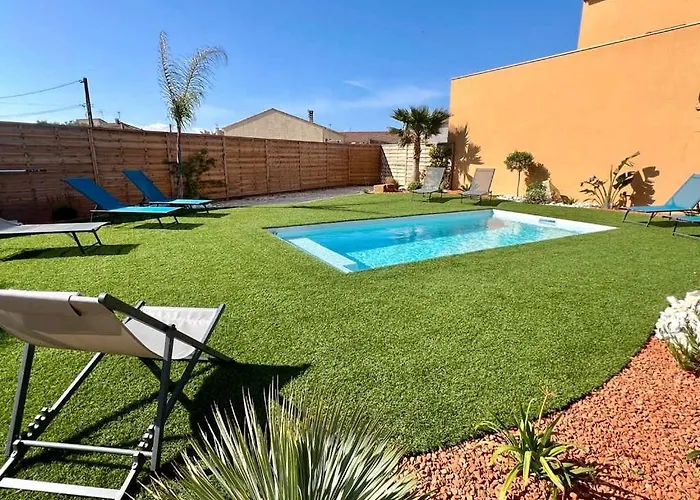 Ensemble Et Piscine Proche Casa de Férias Valras-Plage